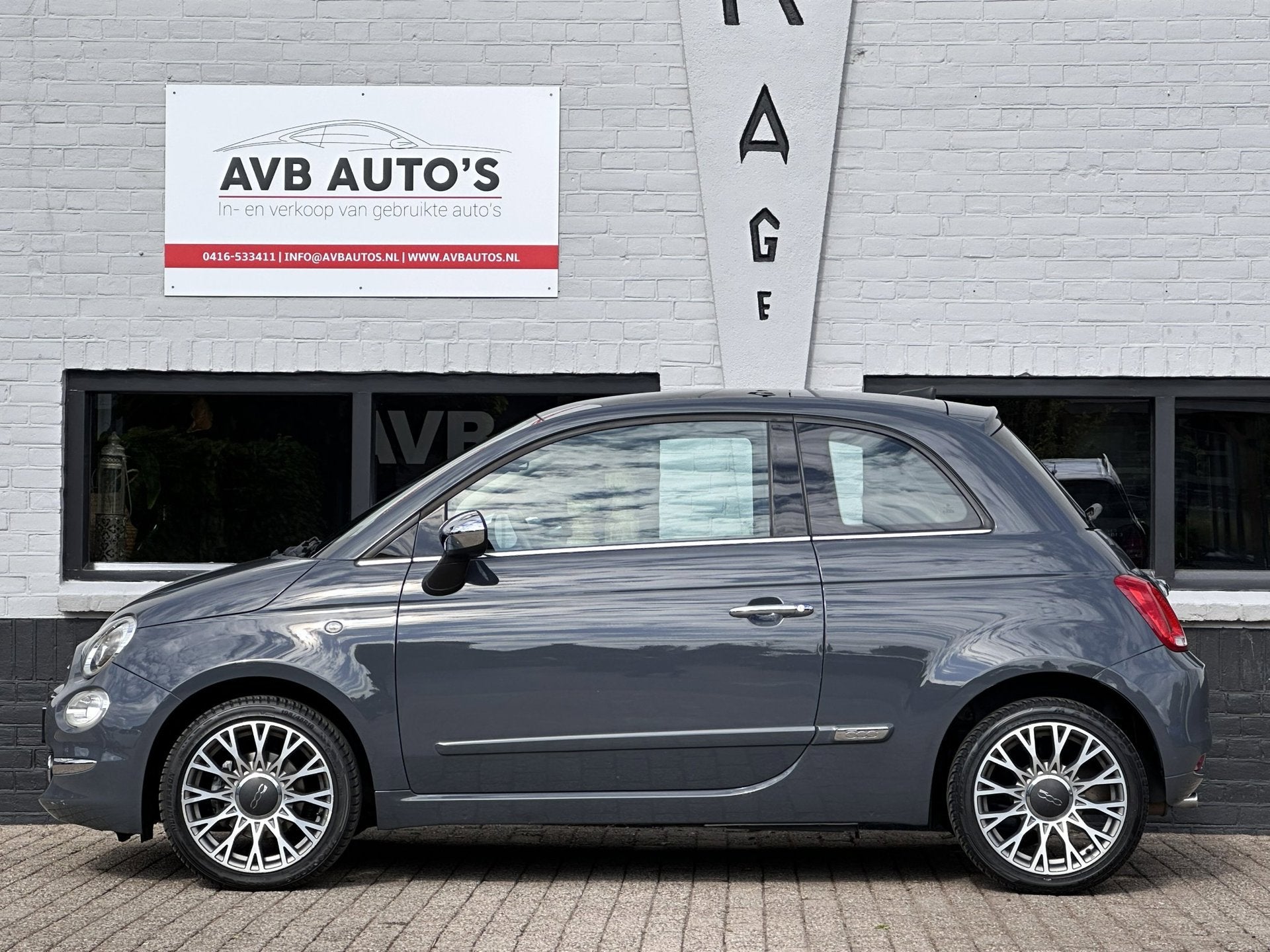 Fiat 500 1.2 Lounge Navi Clima Pano TFT Scherm, Auto's, Voorwielaandrijving, Stof, Gebruikt, 4 cilinders