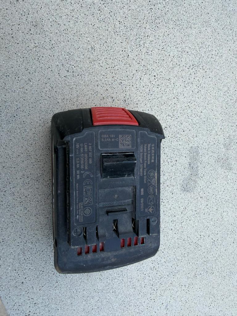 Bosch 18V 5.0Ah Li-ion Accu - Gebruikt, Doe-het-zelf en Verbouw, Ophalen, Gebruikt, Boor- en Schroefmachine