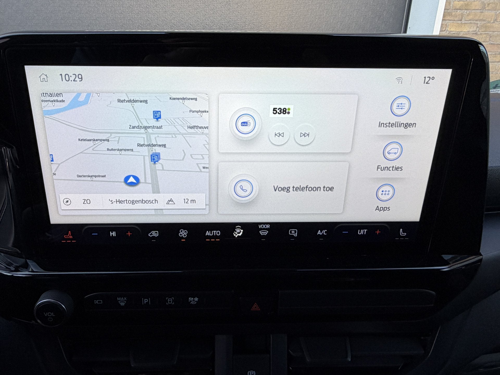 Ford E-Transit Cust. 320 L2H1 Sport 218PK 65 kWh CarPlay/sto, Auto's, Automaat, Dealer onderhouden, Achterwielaandrijving, Gebruikt