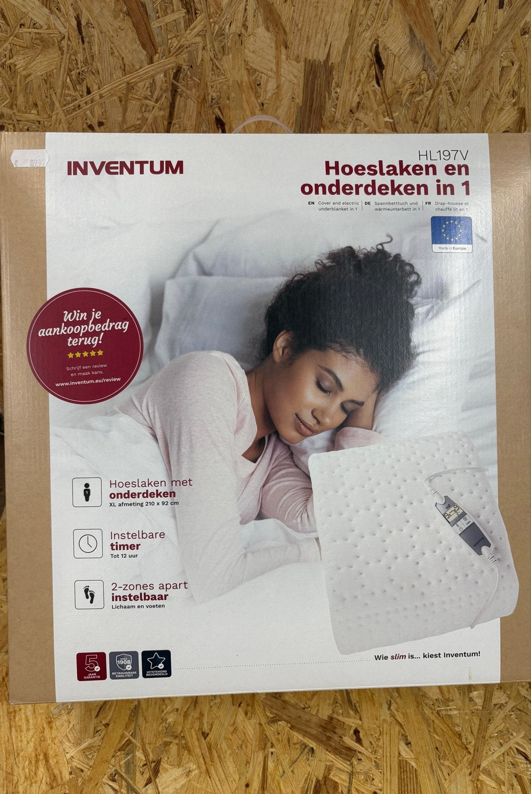 NIEUW! Inventum HL197V Hoeslaken en onderdeken 2-in-1, Wit, Dekbedovertrek, Ophalen of Verzenden, Overige merken