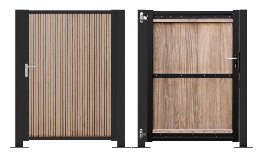 Tuinpoorten v.v. Thermo Ayous Hout 110 x 180 centimeter!, Ophalen, S, 100 tot 150 cm, Nieuw