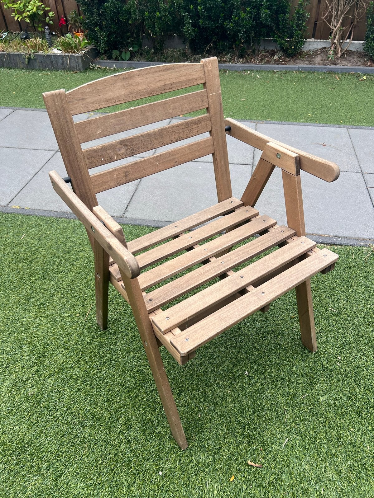 4x IKEA Houten Tuinstoelen - Inklapbaar en Stapelbaar, Tuin en Terras, Tuinstoelen, Gebruikt, Hout, Inklapbaar, Ophalen