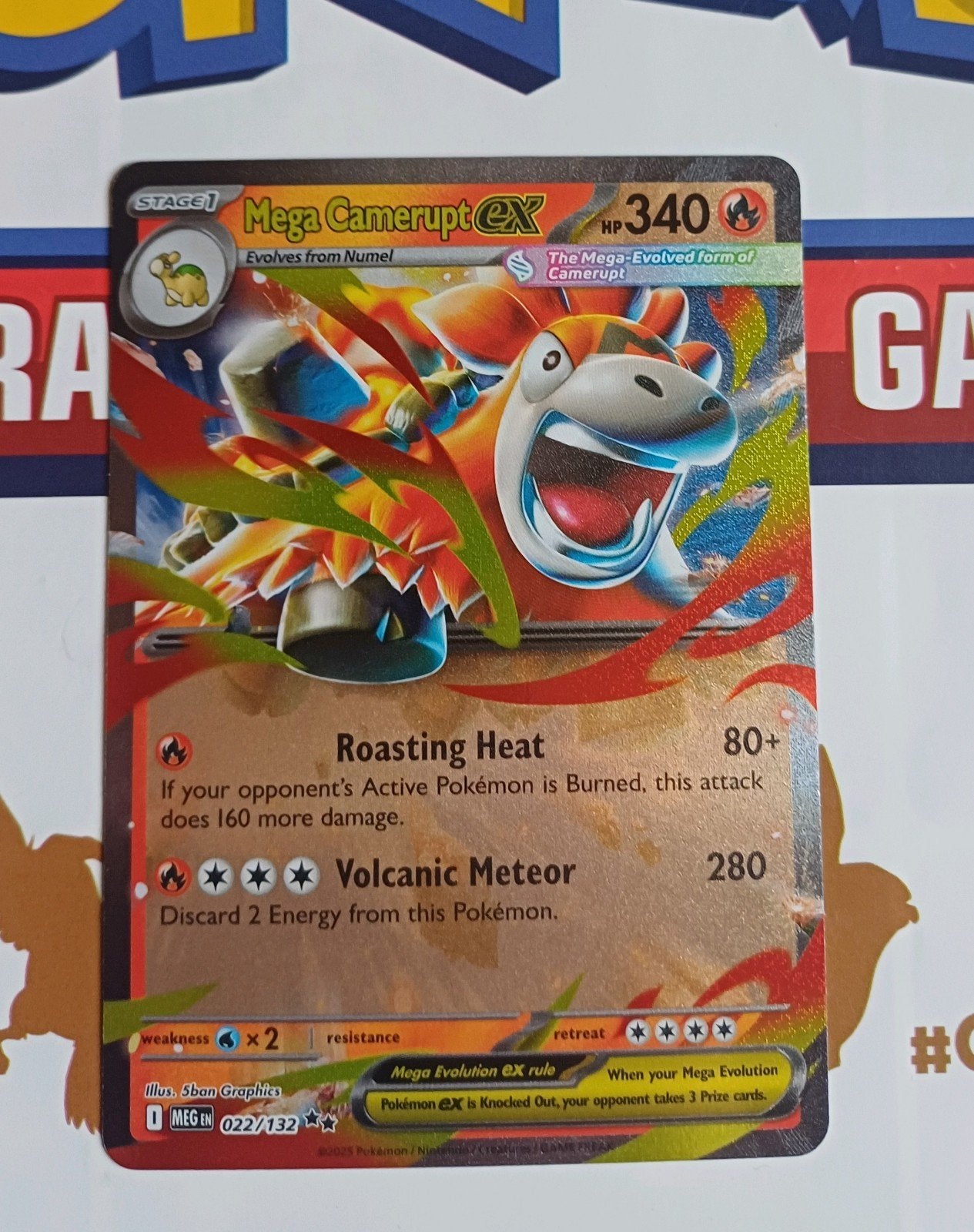 Mega Camerupt EX 022/132, Verzenden, Nieuw, Losse kaart