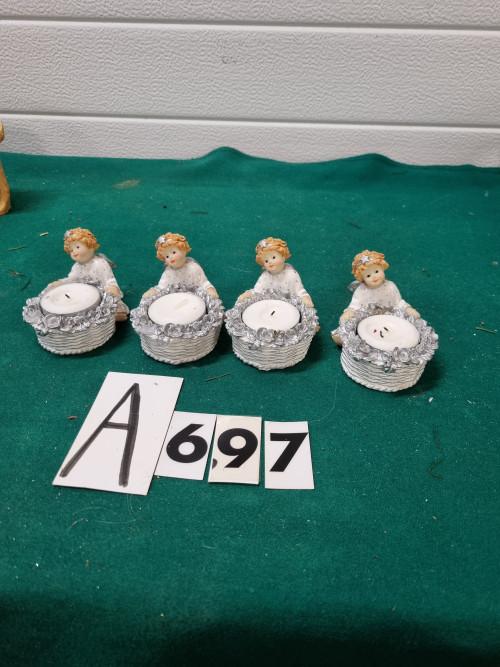 kerst waxcinehouders 4 stuks [a697], Diversen, Ophalen of Verzenden, 'T Olde Gre-j, Info@toldegrej.nl, Endepoelstraat 20f Didam