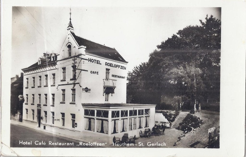 Houthem -st Gerlach oude gelopen ansichtkaart 1294 uit 1956, Verzamelen, Ansichtkaarten | Nederland, Ophalen of Verzenden, 1940 tot 1960