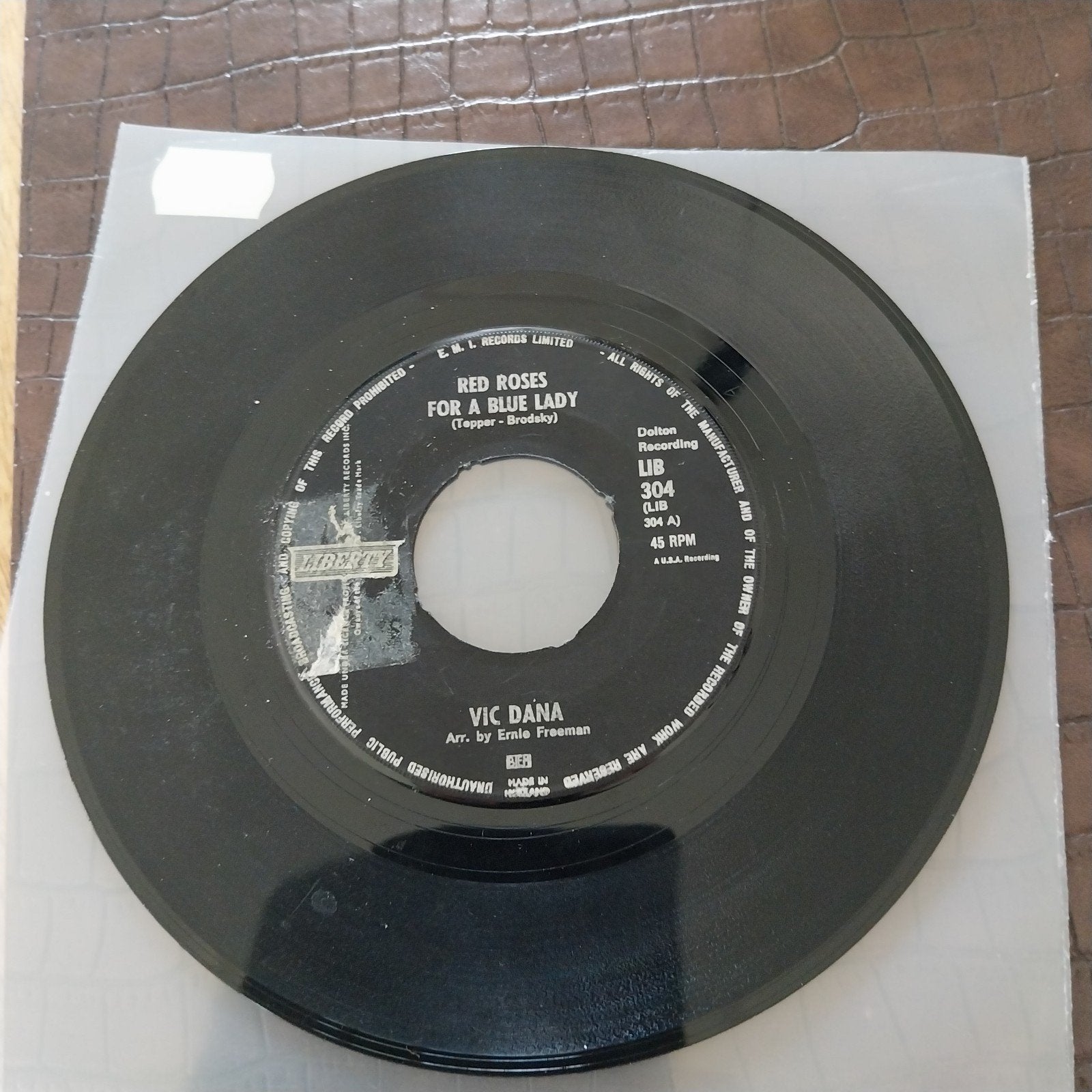 Vic Dana - Red Roses For A Blue Lady / Blue Ribbons (Single), Ophalen of Verzenden, Gebruikt, Pop
