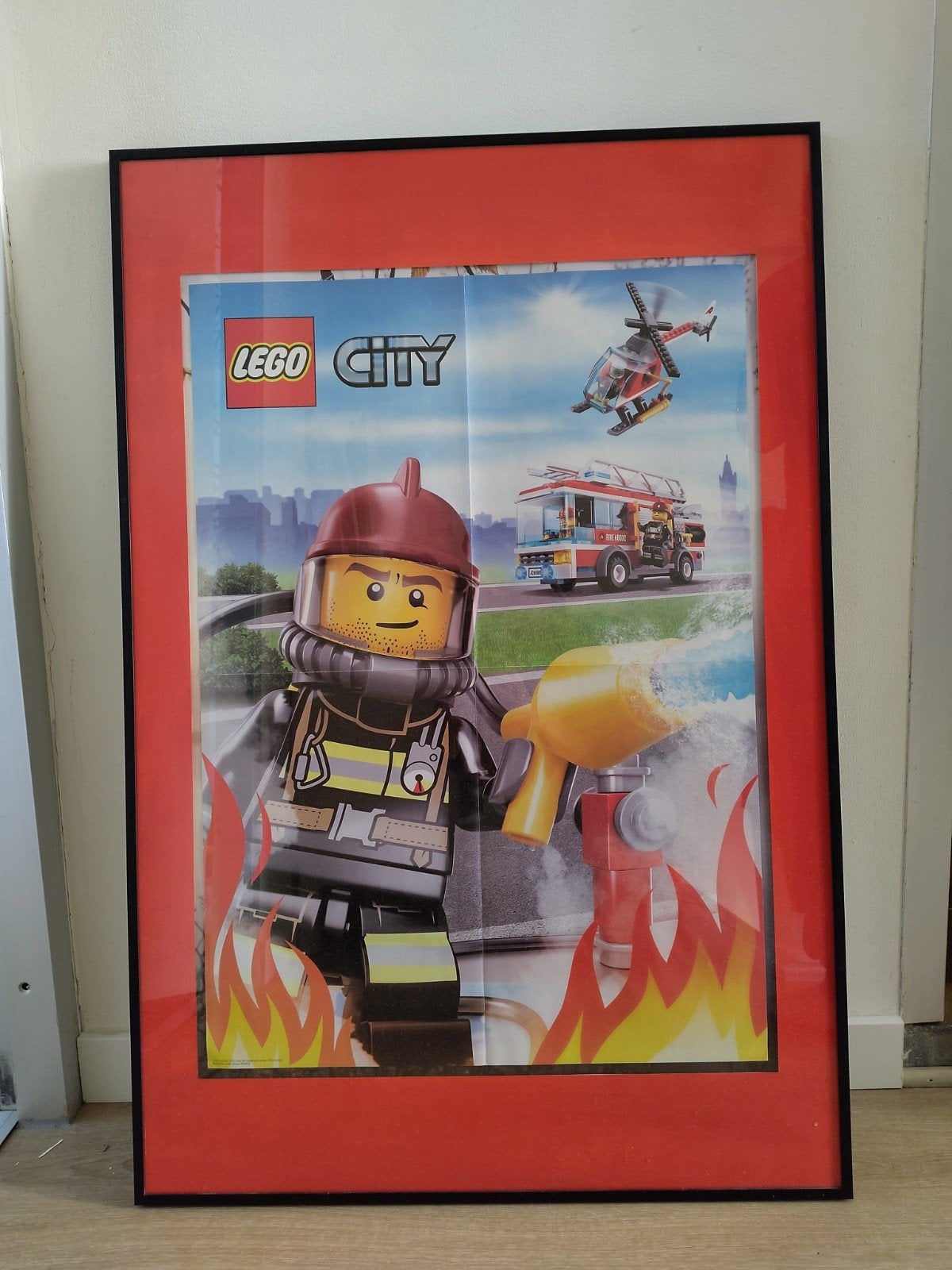 LEGO City brandweer schilderij / poster, Ophalen, Gebruikt