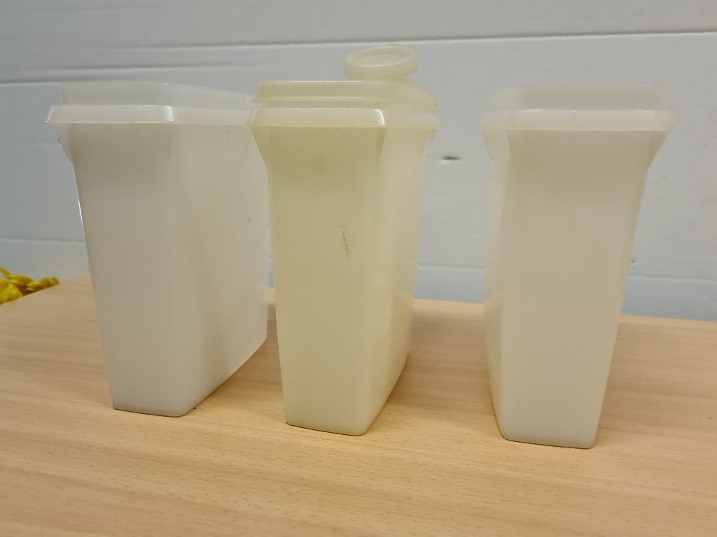 Bekers 3x , soort ovaal.             Tupperware., Ophalen of Verzenden, Gebruikt, Overige typen