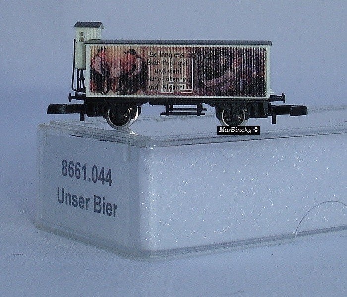 Märklin Z 8661-044 ÖBB Unser Bier Koelwagen met Remmershuis!, Gelijkstroom, Ophalen of Verzenden, Märklin, Nieuw