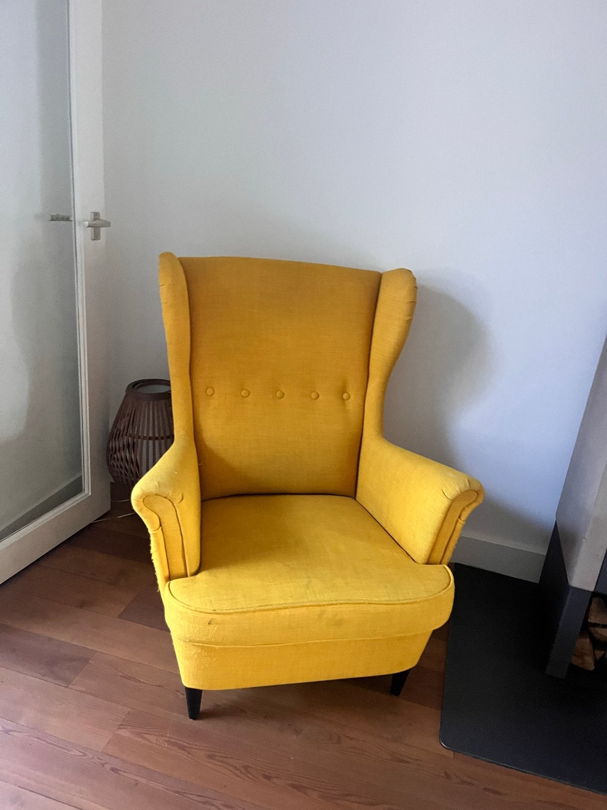 Gratis IKEA STRANDMON oorfauteuil - hoes te vervangen, Ophalen, Gebruikt, Stof, 75 tot 100 cm