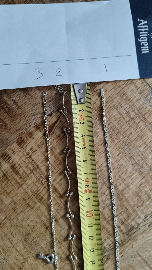 zilveren enkelbandjes, Ophalen of Verzenden, Zilver