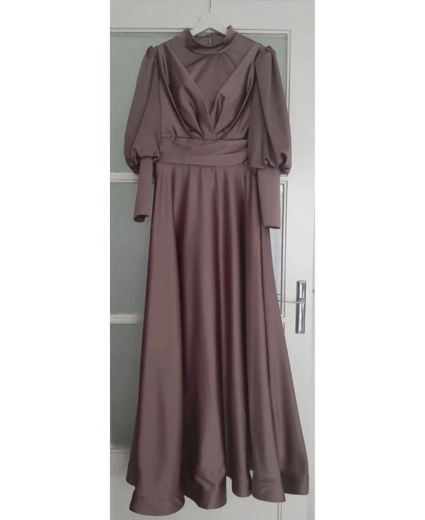 Abiye, Kleding | Dames, Jurken, Ophalen, Bruin, Maat 42/44 (L), Zo goed als nieuw