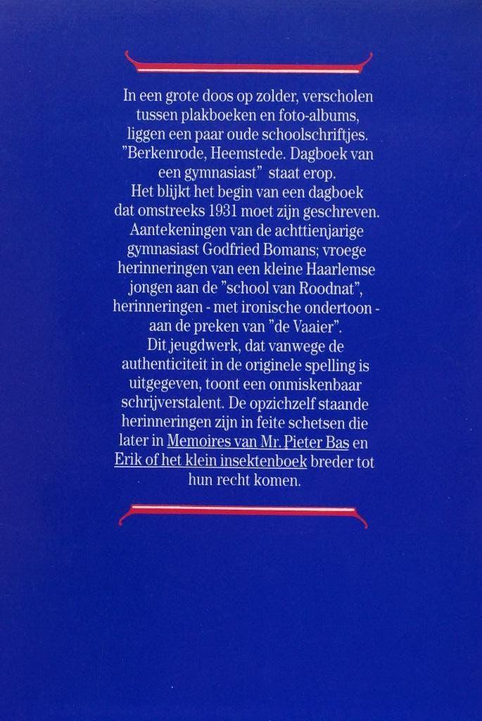 Dagboek van een gymnasiast - Godfried Bomans (1993), Verzenden, Zo goed als nieuw, Nederland