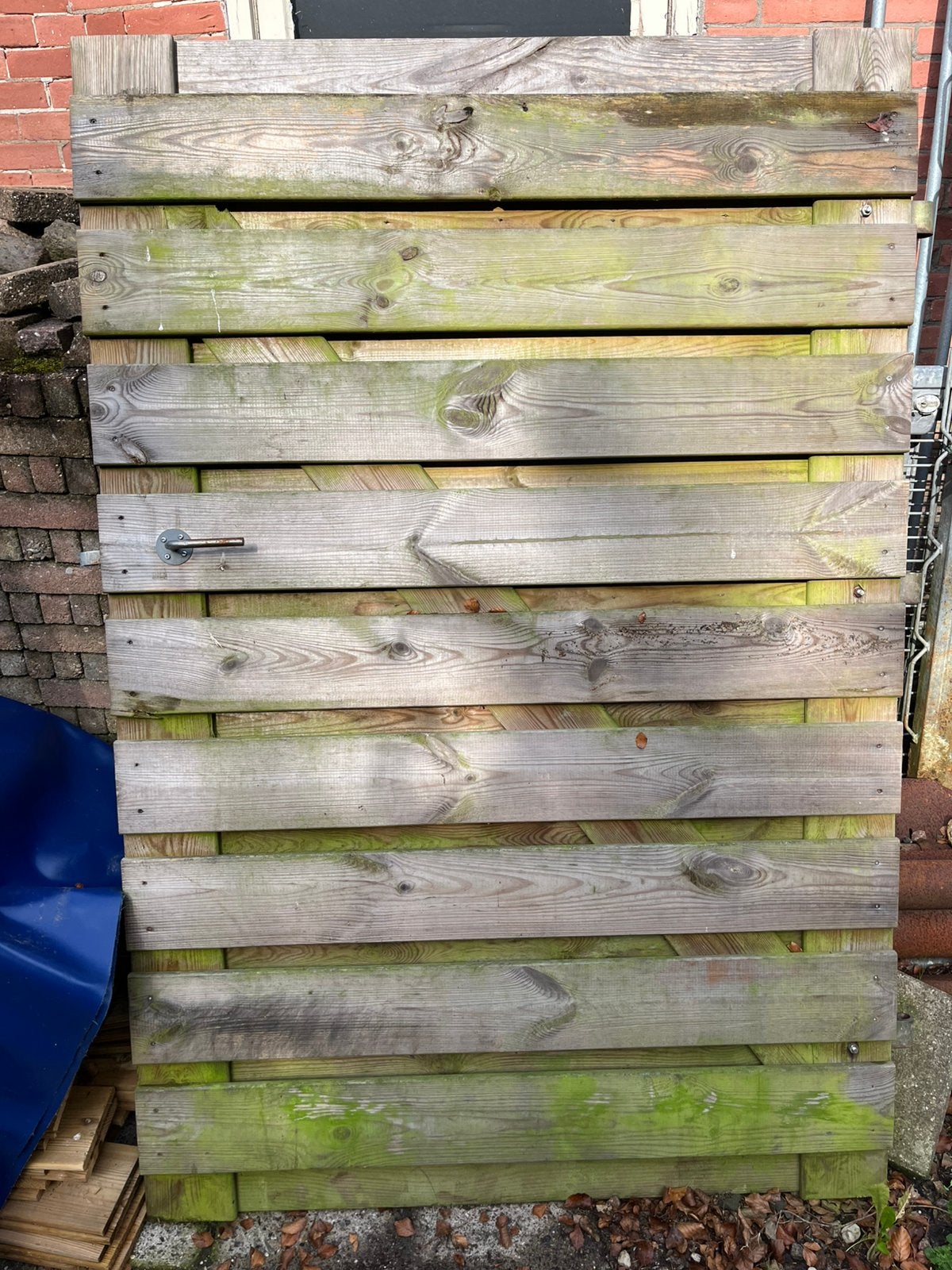 Tuindeur - hout en met beslag, Ophalen, 1 tot 2 meter, Minder dan 3 meter, Zo goed als nieuw