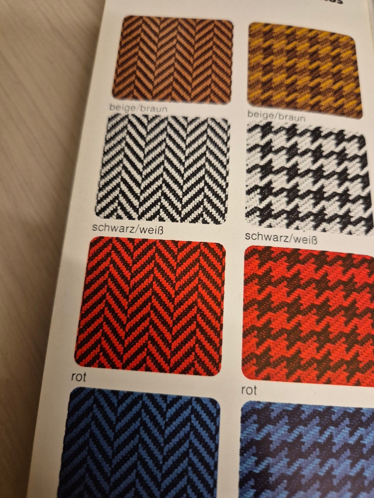 1977 Opel Manta B kleuren en bekleding izgst folder, Ophalen of Verzenden, Zo goed als nieuw, Opel