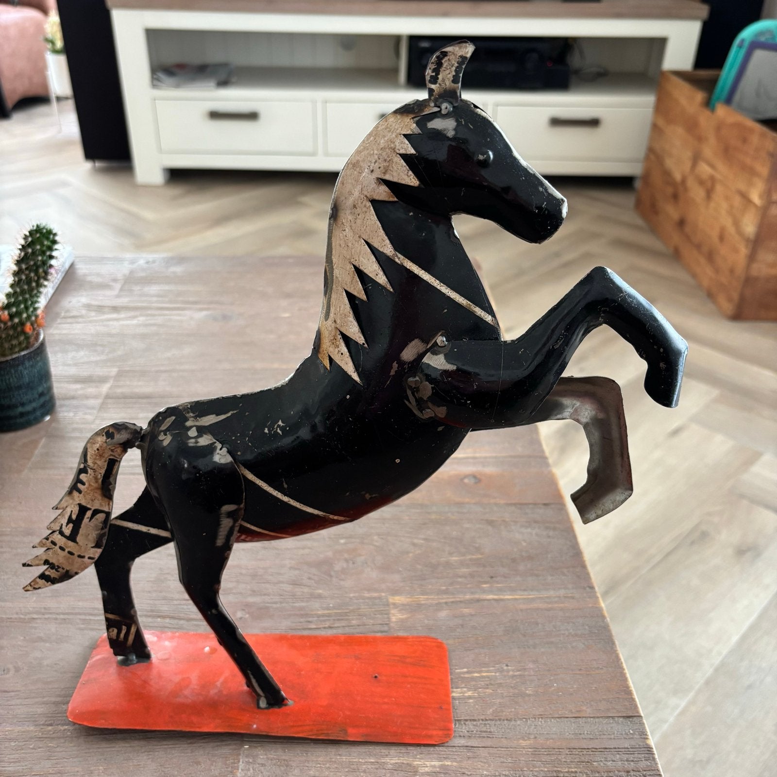 Uniek blikken paard - Wereldwinkel, Ophalen of Verzenden, Gebruikt, Dier