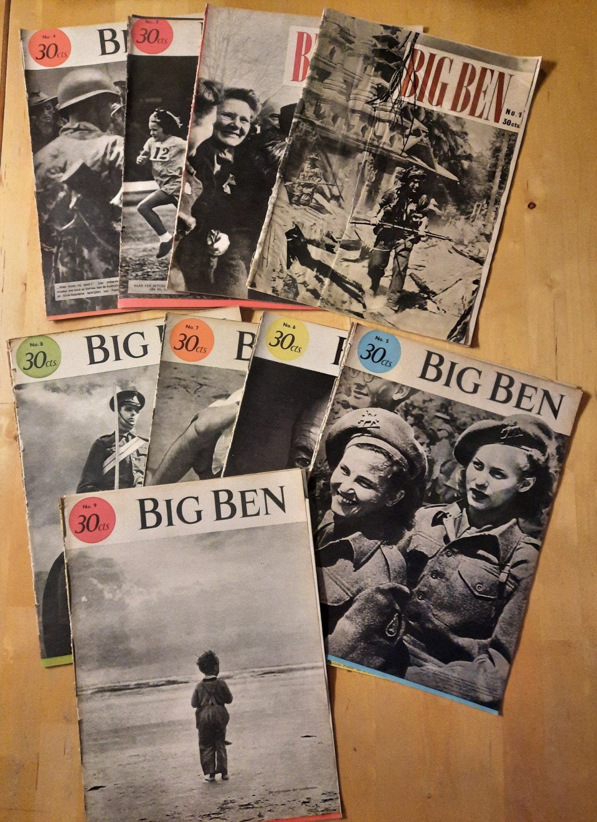 Big Ben - 1 t/m 9, Verzamelen, Tijdschriften, Kranten en Knipsels, Ophalen of Verzenden, 1980 tot heden, Knipsel(s)