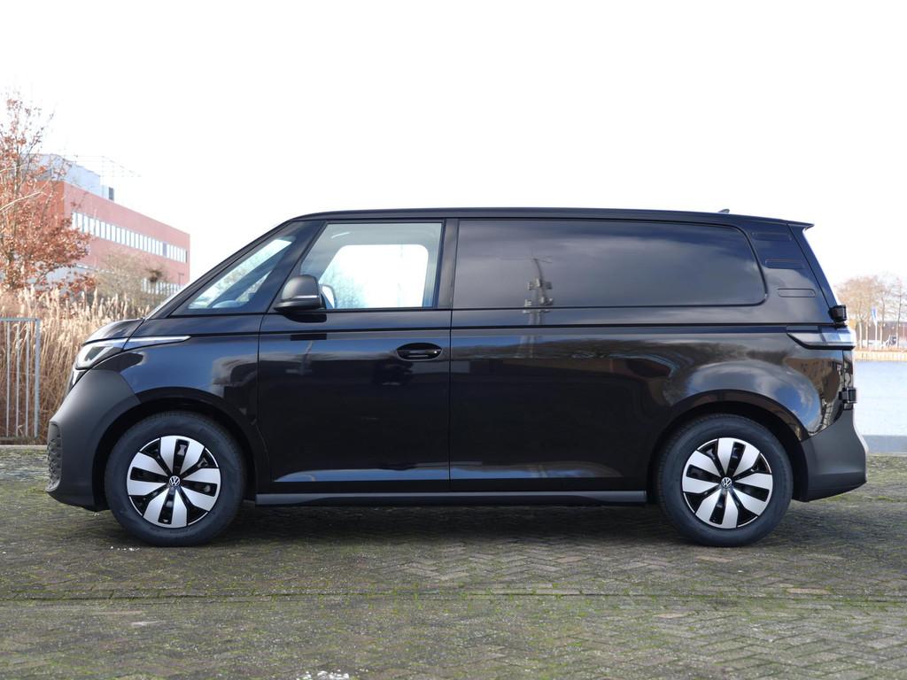 Volkswagen ID. Buzz Cargo Economy Business Elektromotor 140, Auto's, Bestelauto's, Stof, 459 km, Zwart, 59 kWh