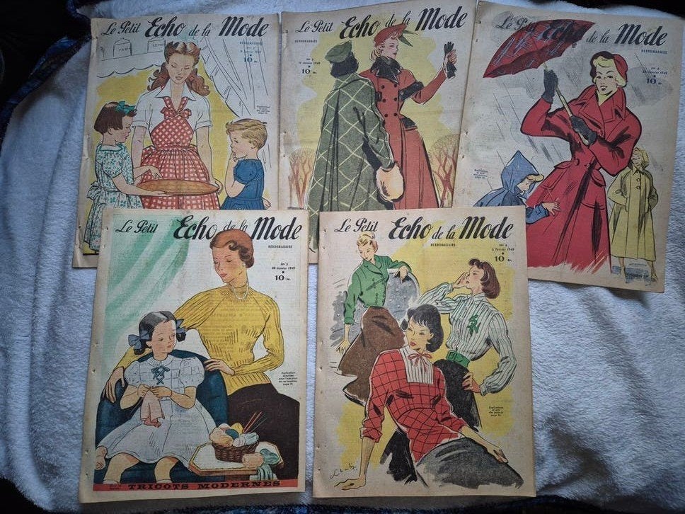 Le Petit Echo de la Mode - Januari 1949, Ophalen of Verzenden, Gelezen, Damesbladen