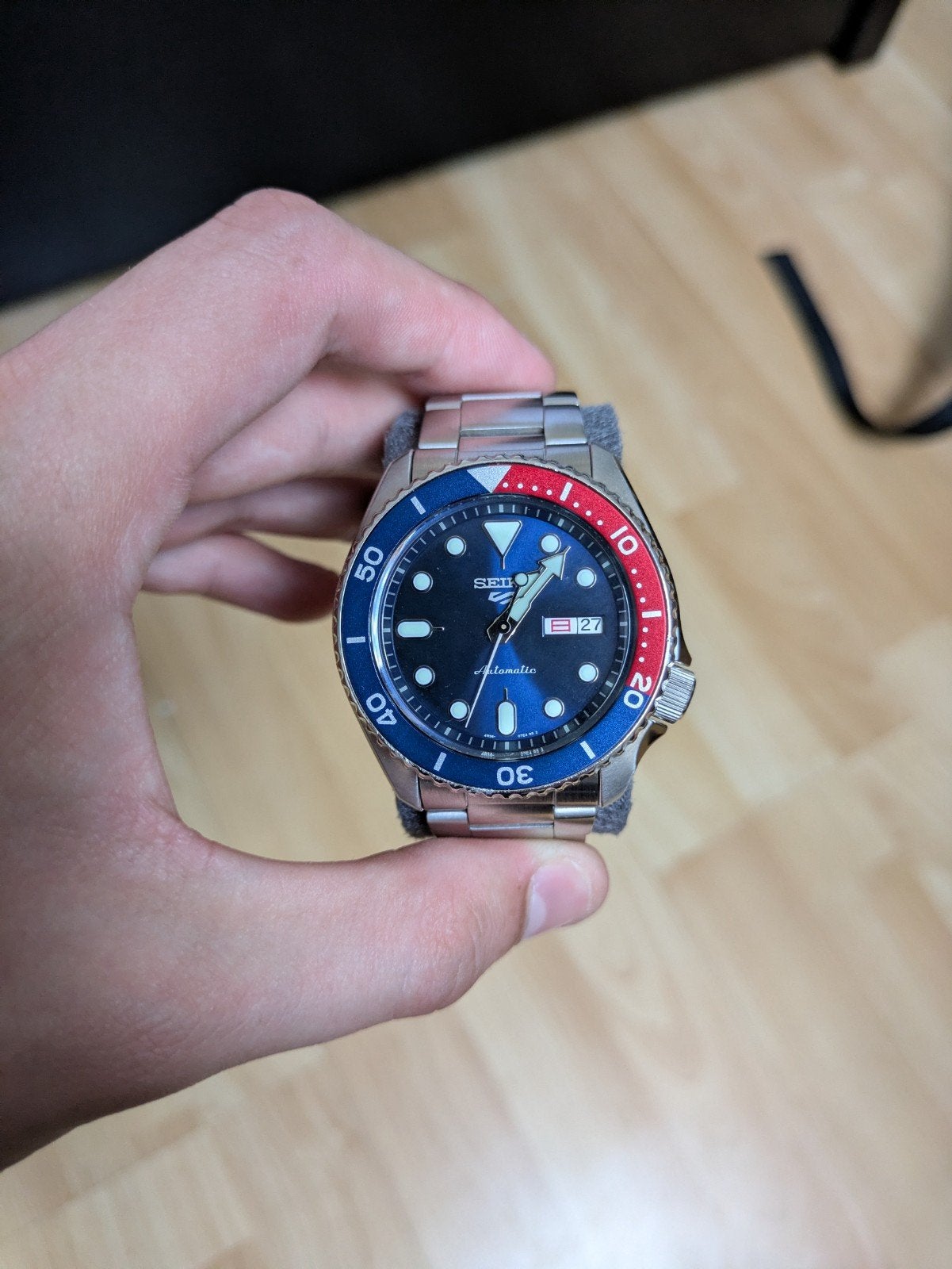 Seiko 5 sport SRPD53K1, Ophalen of Verzenden, Zo goed als nieuw, Staal, Seiko