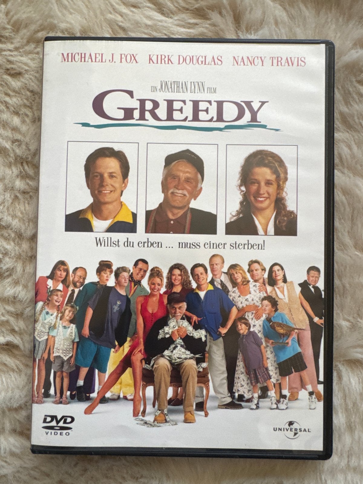 Greedy DVD - Michael J. Fox, Kirk Douglas, Alle leeftijden, Duits, Ophalen of Verzenden, Zo goed als nieuw