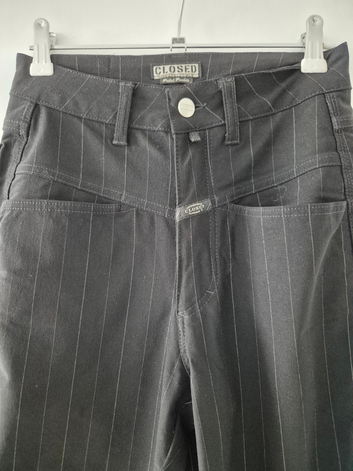 CLOSED PEDAL PUSHER zwart strech krijtstreep, Kleding | Dames, Zwart, Ophalen of Verzenden, Zo goed als nieuw, Maat 36 (S)