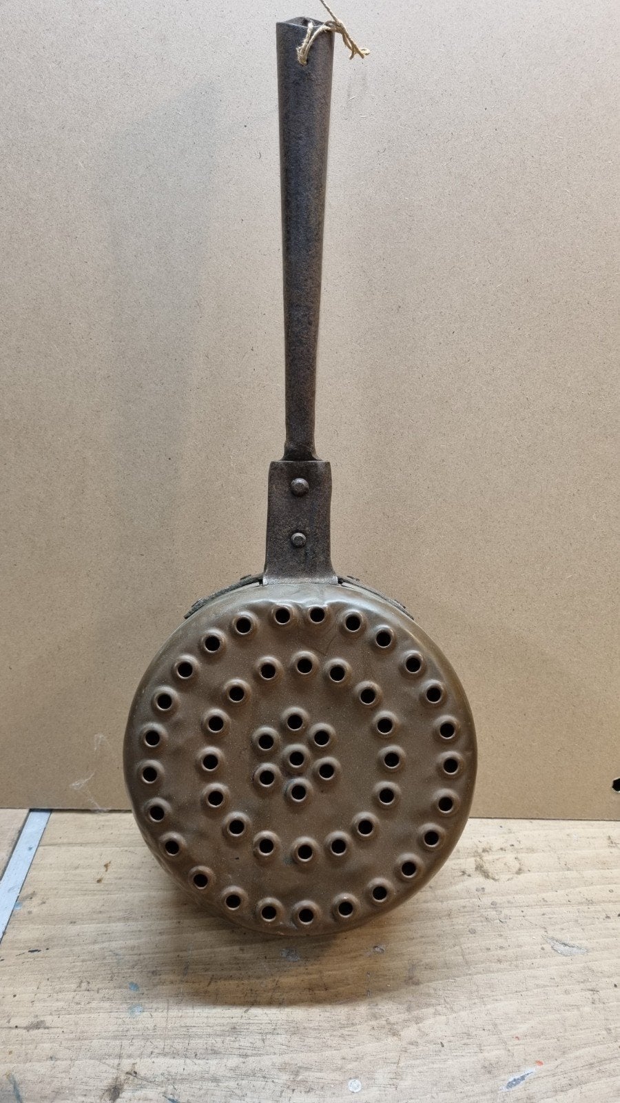 Antieke Koperen Beddenpan met Lange Steel, Antiek en Kunst, Ophalen of Verzenden, Koper