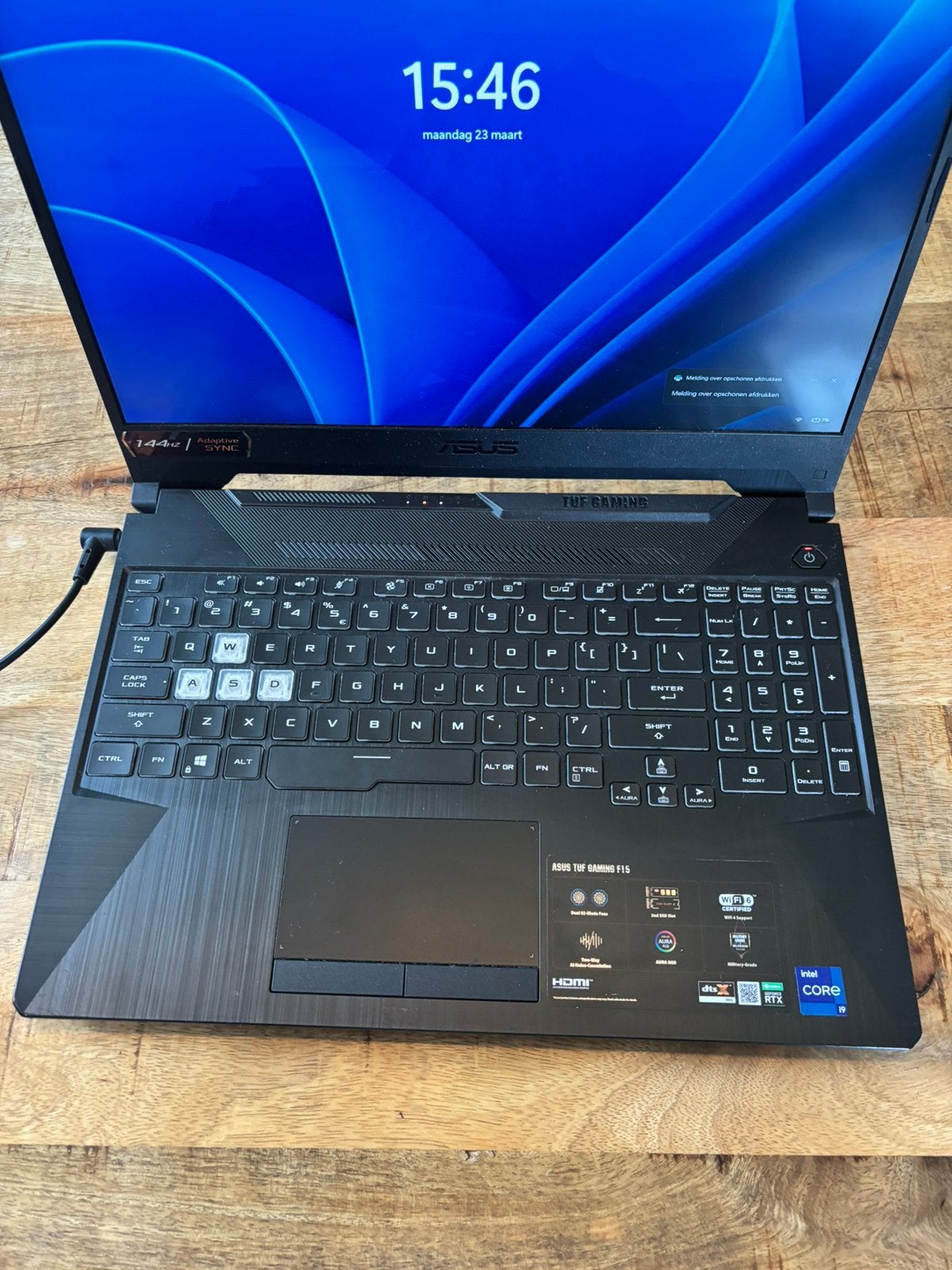 Asus TUF gaming intel CORE i9, Ophalen, 15 inch, Zo goed als nieuw, Gaming
