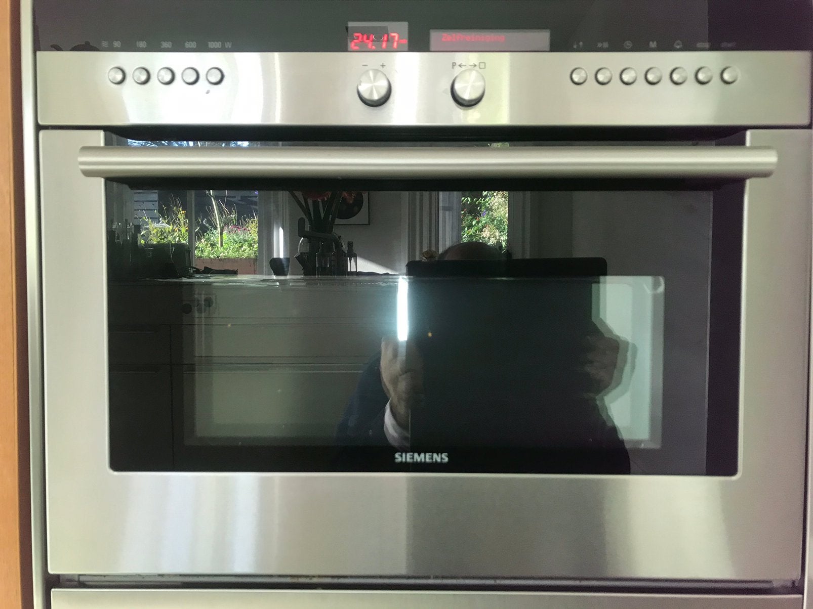 Siemens combi-oven HB86P570, werkend maar met een defect, Witgoed en Apparatuur, Ophalen, Gebruikt, Hete lucht, Siemens