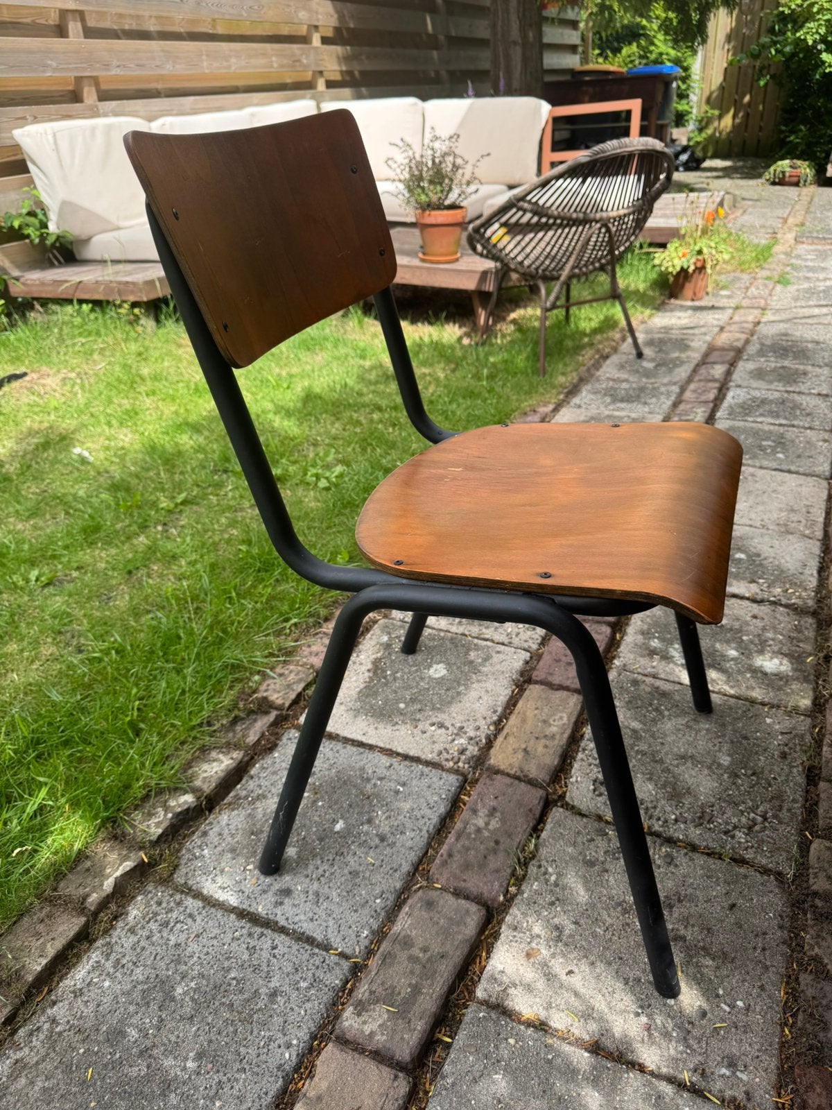 Vintage Retro / industriele look - eetkamer stoel, Ophalen, Gebruikt, Eén