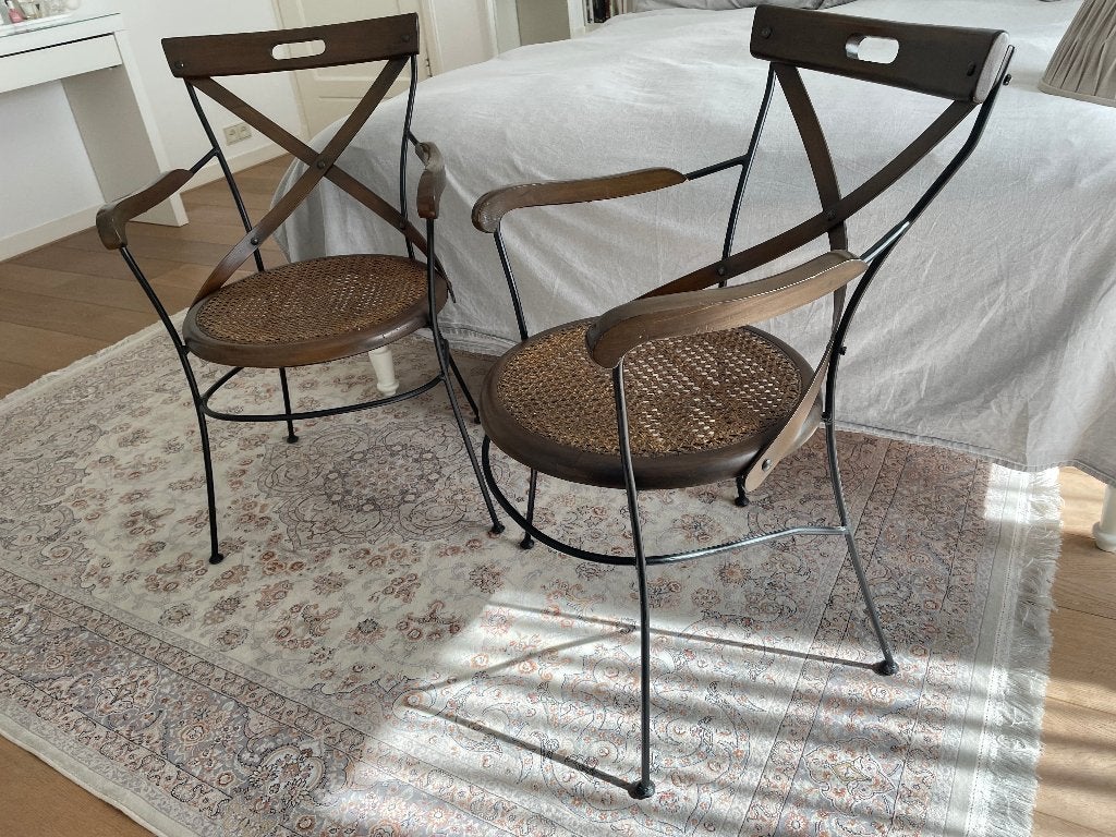 2 Crossback (bistro) stoelen - Luberon, Ophalen, Gebruikt, Twee, Hout