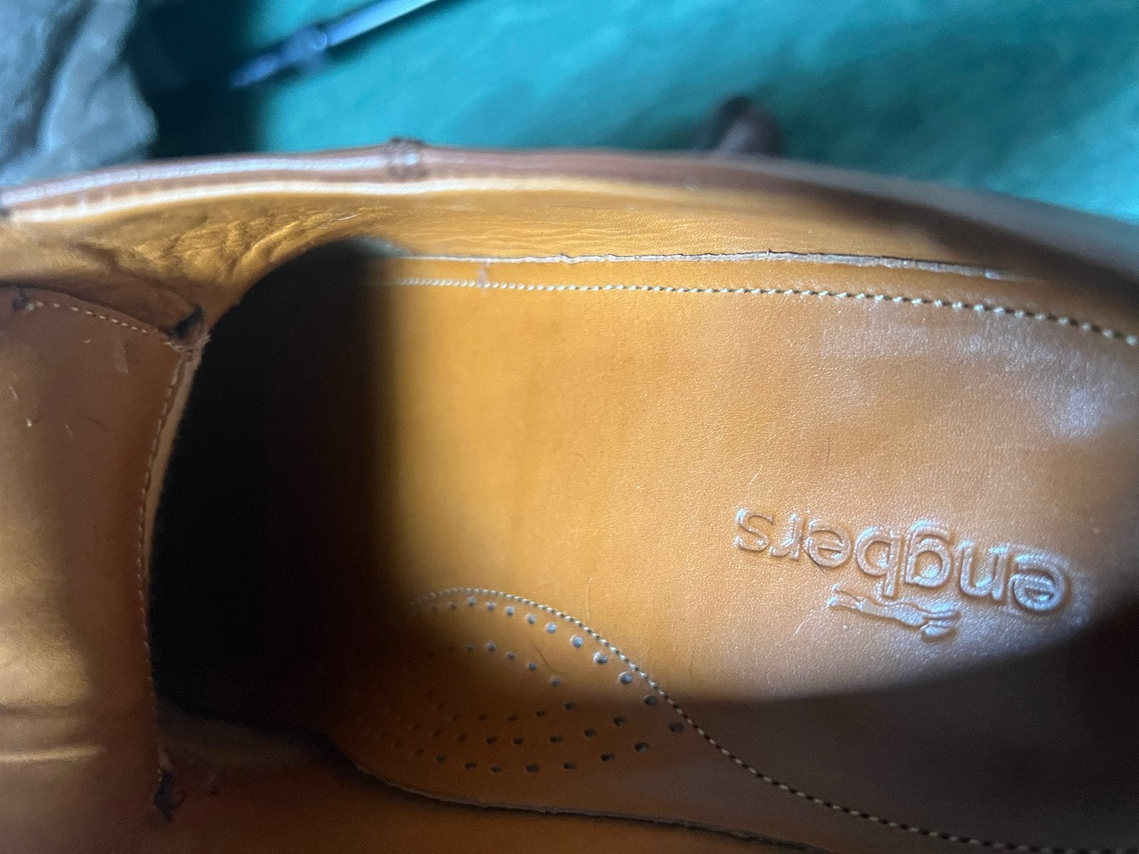 Engbers Bruine Lederen Herenschoenen - Maat 42, Ophalen of Verzenden, Zo goed als nieuw, Bruin, Veterschoenen