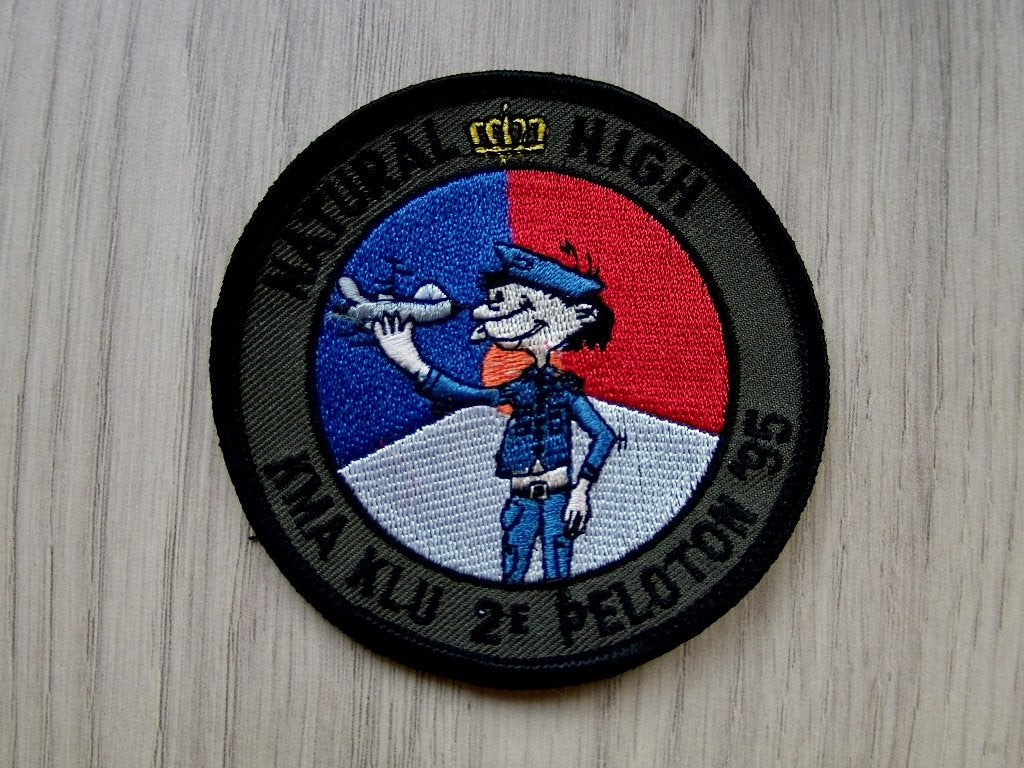 Patch KMA KLu 2e Peloton 1995 'Natural High', Verzenden, Luchtmacht, Nederland, Embleem of Badge