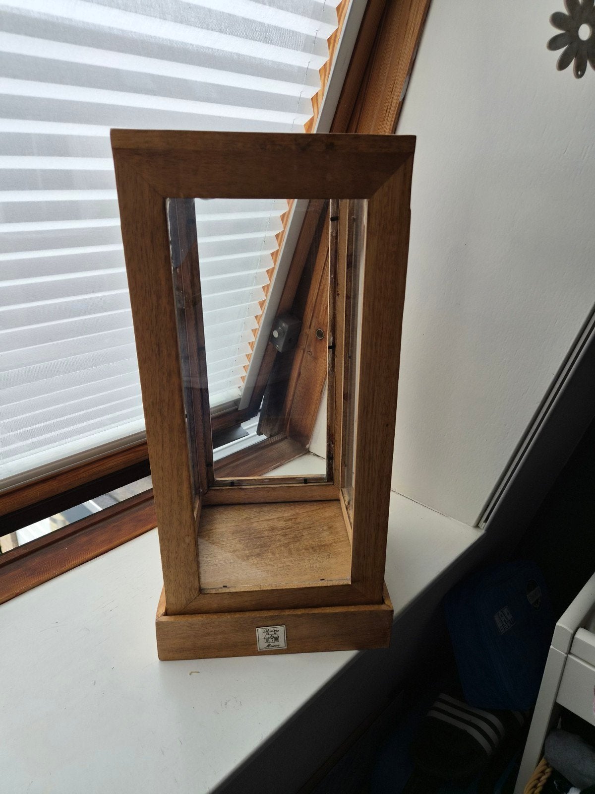 Riviera Maison vitrinekastje van hout en glas, Huis en Inrichting, Ophalen, Hout, Gebruikt, Landelijk