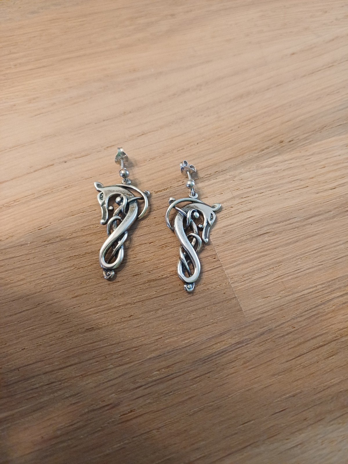 Zilveren (925) Oorbellen met Viking Draak Design, Ophalen of Verzenden, Nieuw, Zilver, Zilver