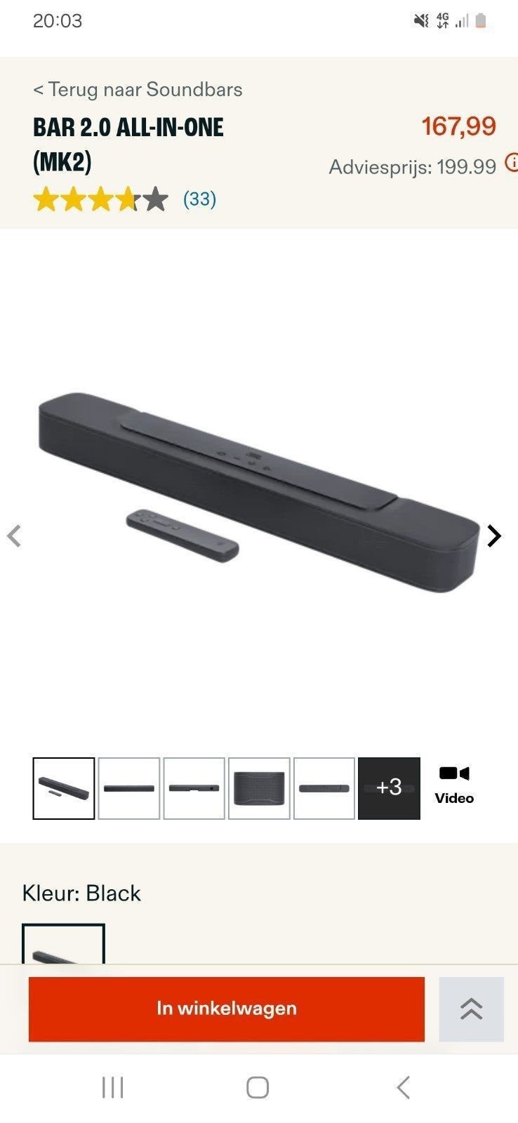 JBL all in one Soundbar, Ophalen of Verzenden, Bluetooth, Zo goed als nieuw