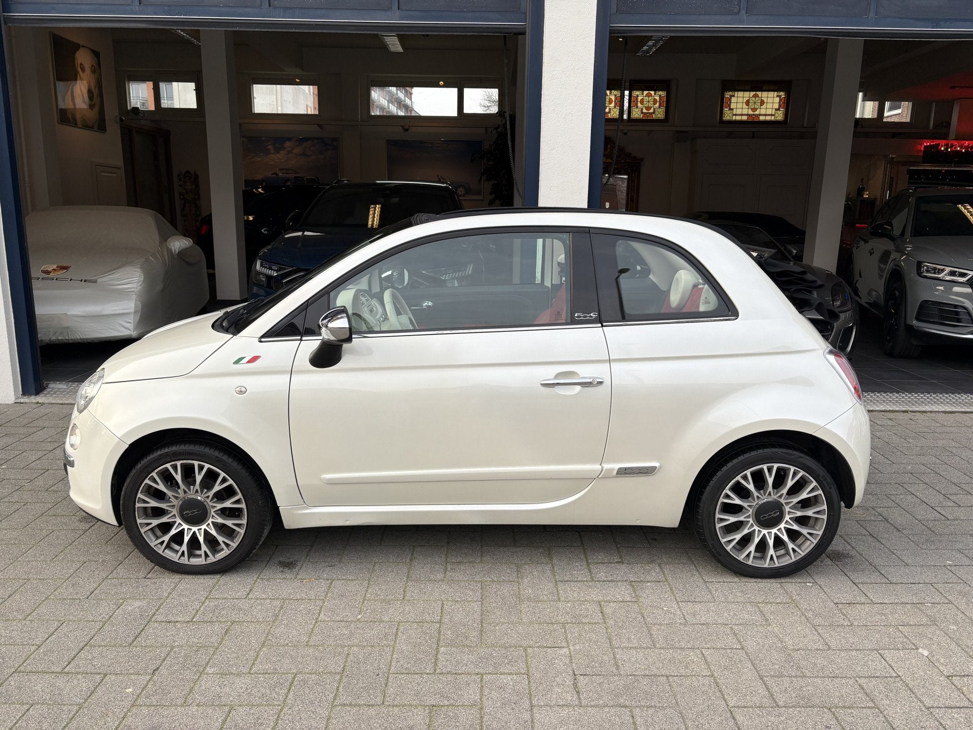 Fiat 500C 1.2 Rock NL AUTO/AUTOMAAT/PARELMOER WIT (bj 2011), Auto's, Fiat, Euro 5, Gebruikt, 1242 cc, Cabriolet