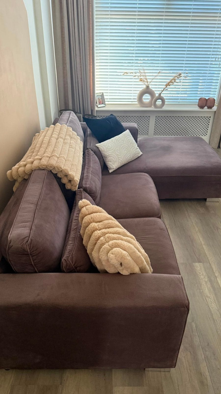 moet weg!! lounge bank velvet zgan, Huis en Inrichting, Banken | Complete zithoeken, Ophalen, Zo goed als nieuw, Overige materialen