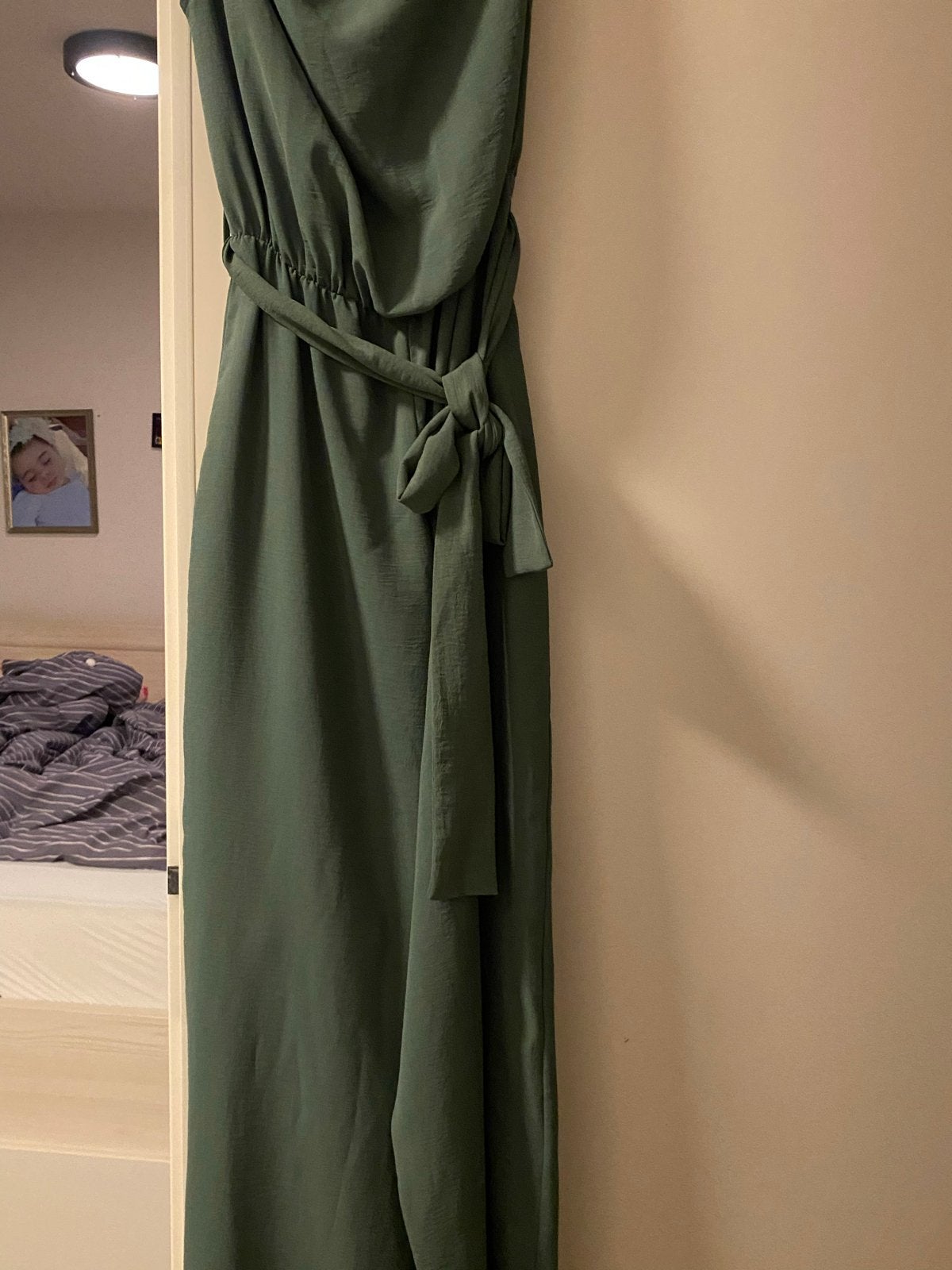 Zara Groene Jumpsuit met Strikdetail, Ophalen of Verzenden, Zo goed als nieuw, Maat 38/40 (M), Groen