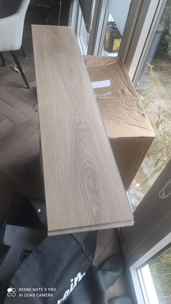 Xl luxery pvc plak in de verpakking.Geen vissengraat, Huis en Inrichting, Stoffering | Vloerbedekking, Ophalen, Beige, Nieuw, Scandinavisch