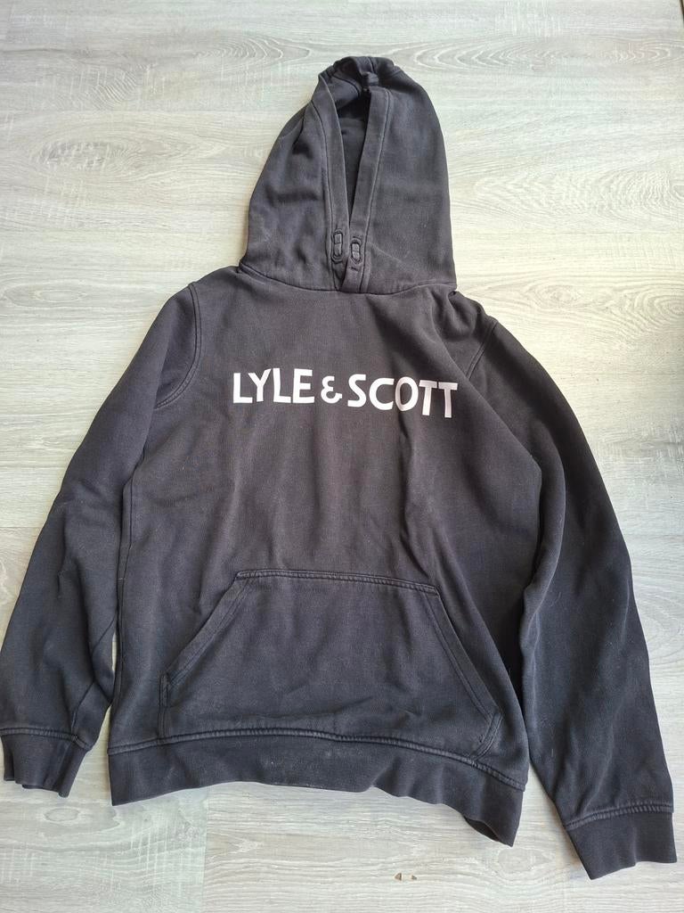 Lyle & Scott Hoodie Zwart - Maat 14-15 jaar, Gebruikt, Jongen of Meisje, Trui of Vest, Lyle & Scott