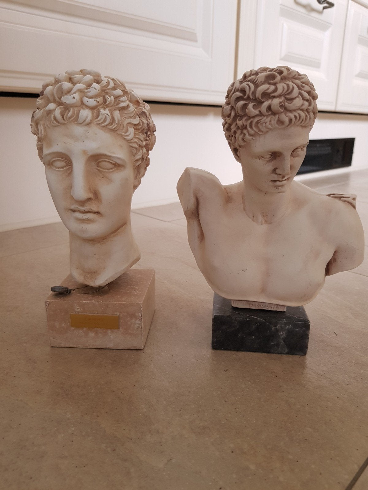 Buste griekse God Hermus  2x, Antiek en Kunst, Ophalen of Verzenden