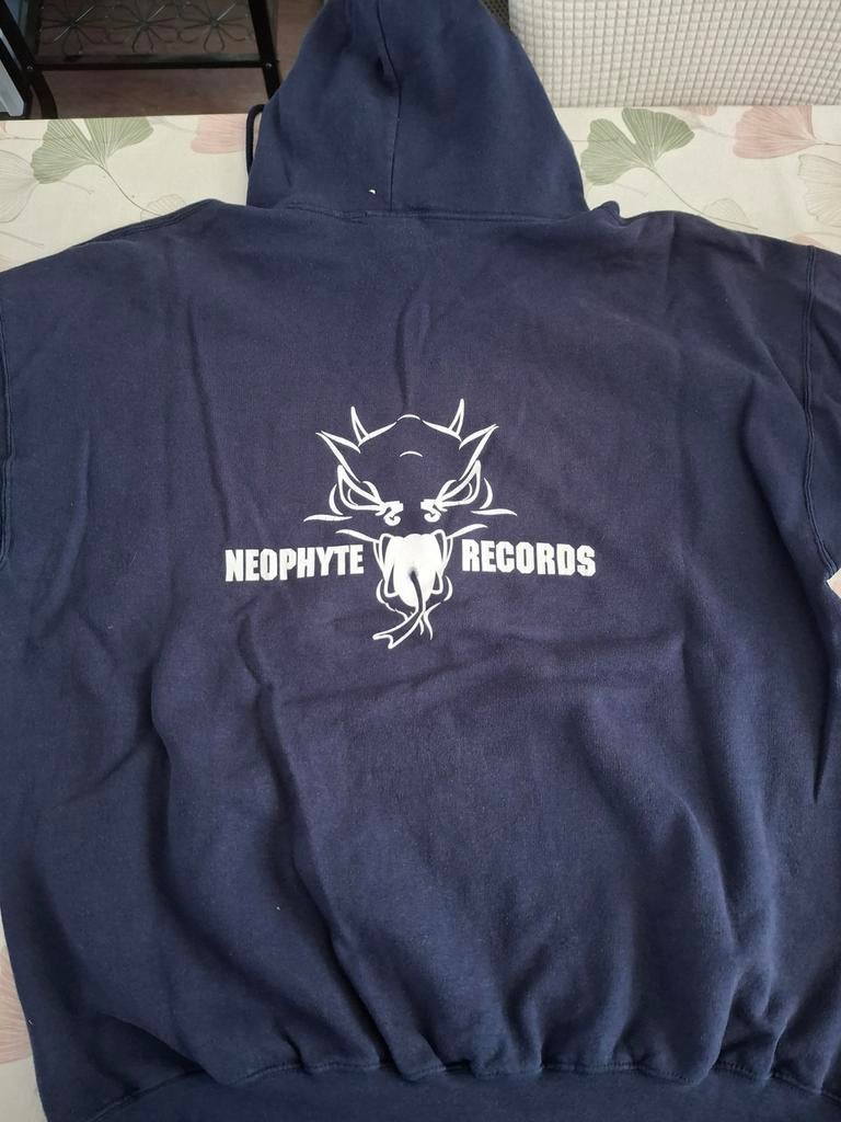 Neophyte Records hoodie, Blauw, Neophyte Records, Maat 56/58 (XL), Ophalen of Verzenden