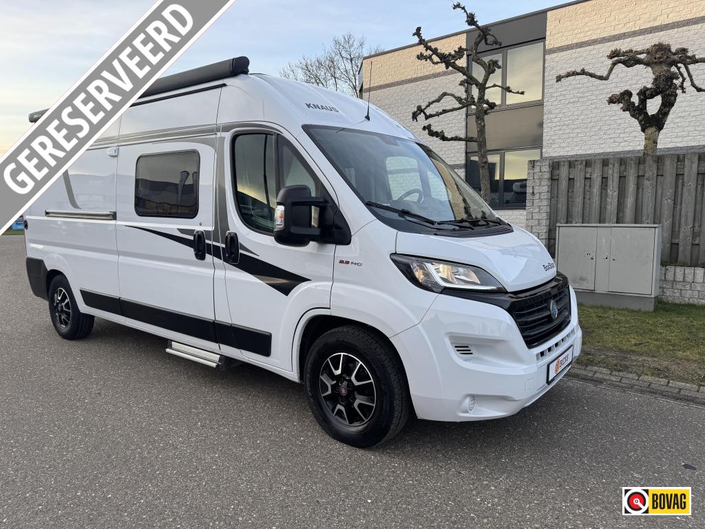 4 persoons Knaus Boxstar 600 FAMILY Vastbed + stapelbed, Caravans en Kamperen, Campers, Automaat, Fiat, Koelkast, Bedrijf