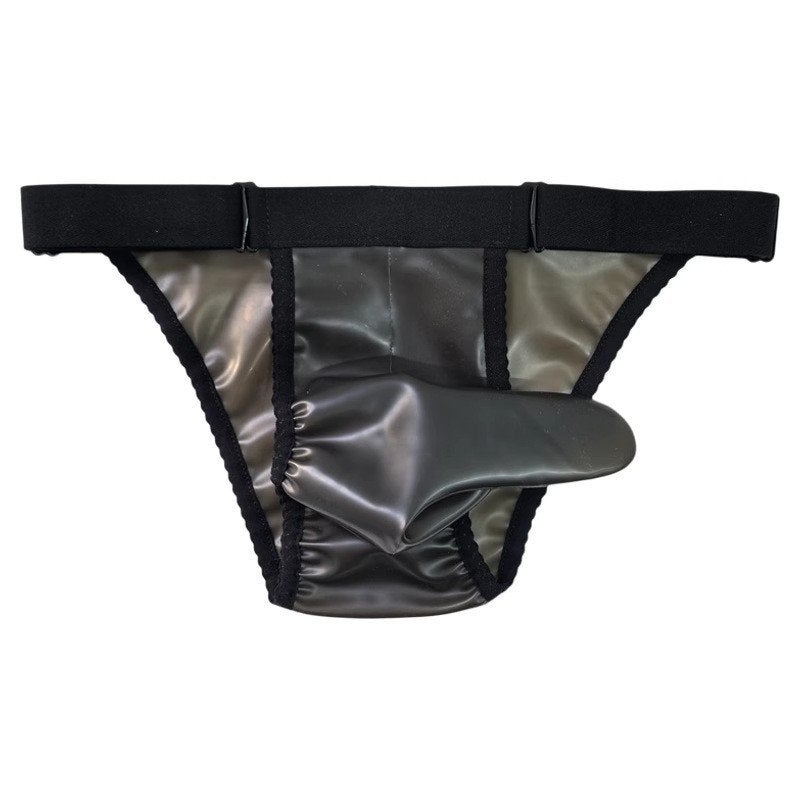 Heren latex slip met uniek design - Zwart, Verzenden, Zwart, Onbekend, Slip