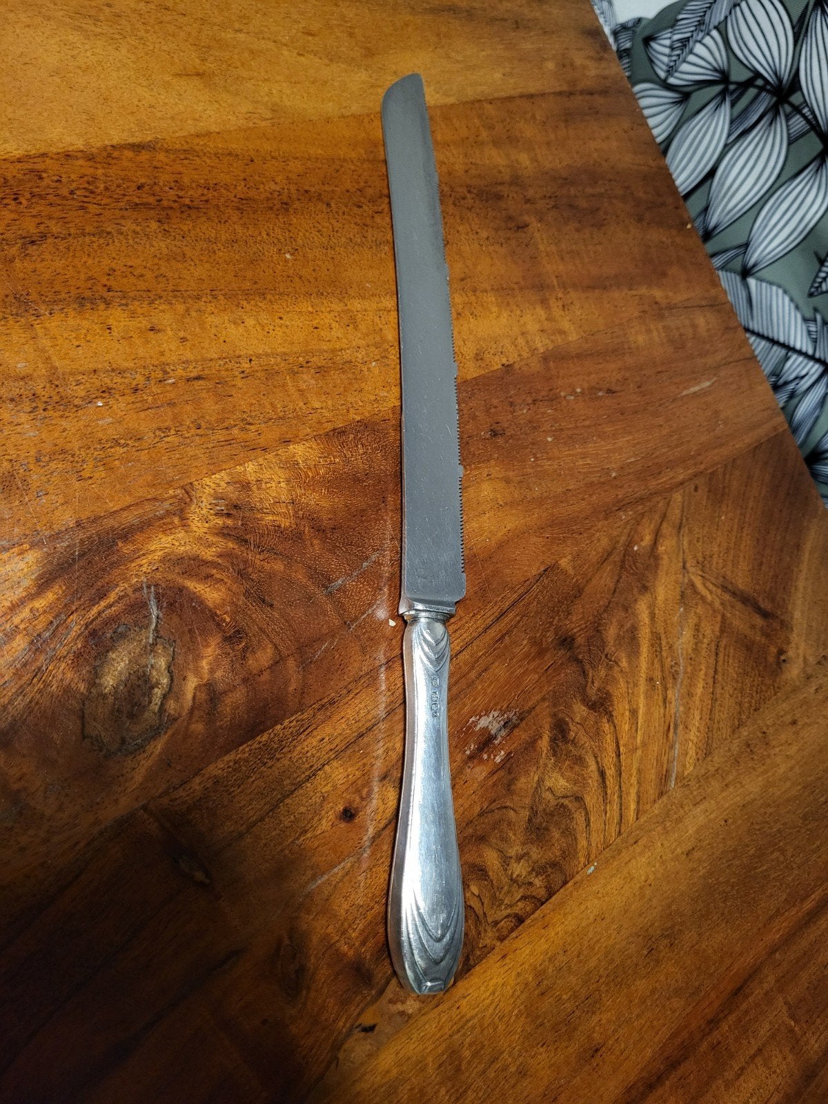 Zilveren broodmes/broodzaag van Van Kempen, 31 cm, Ophalen of Verzenden