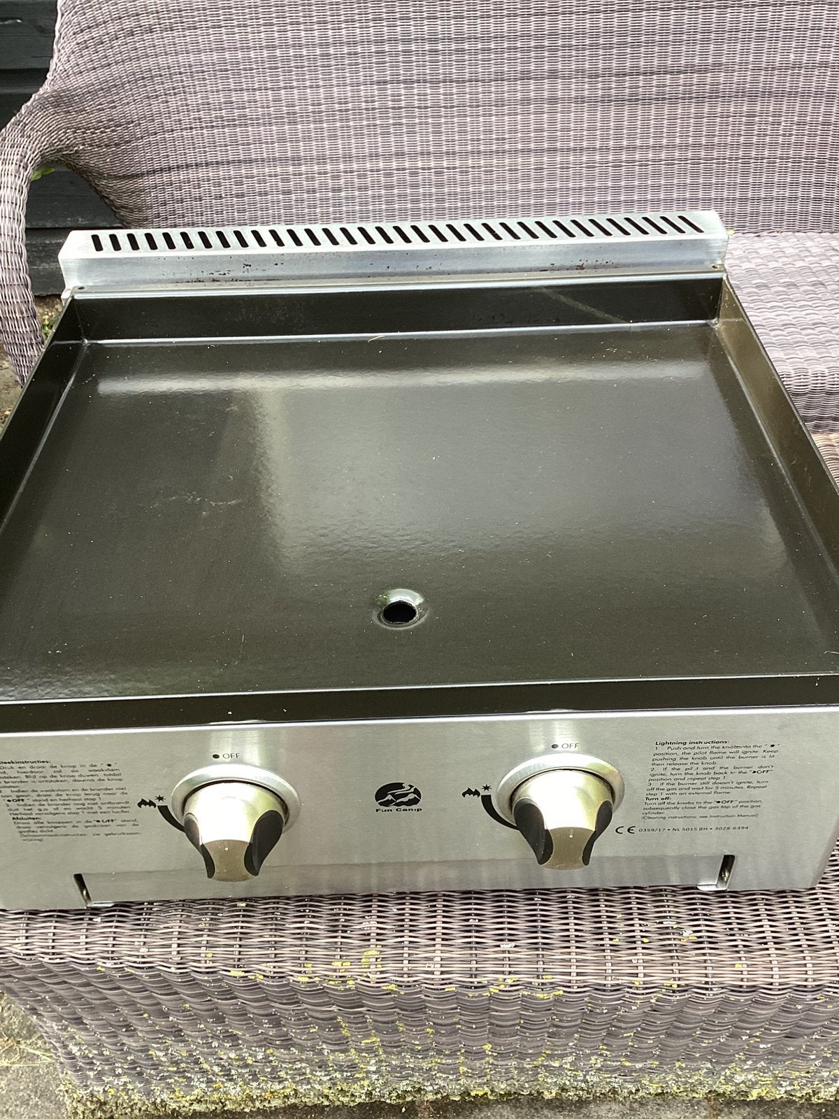Gas BBQ met bakplaat en gasfles, Ophalen, Gebruikt