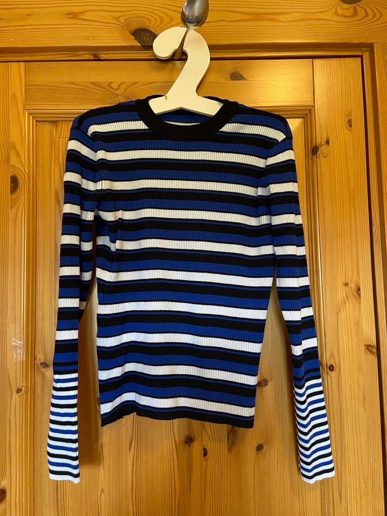 Trui Nikkie blauw zwart gestreept oto 45 lg 57 maat 38, Ophalen of Verzenden, Zo goed als nieuw, Maat 38/40 (M), Blauw