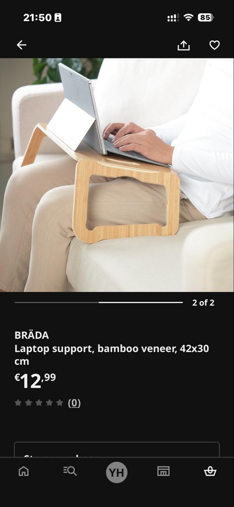 BRÄDA Laptop ondersteuning, bamboe, 42x30 cm, Ophalen of Verzenden, Zo goed als nieuw