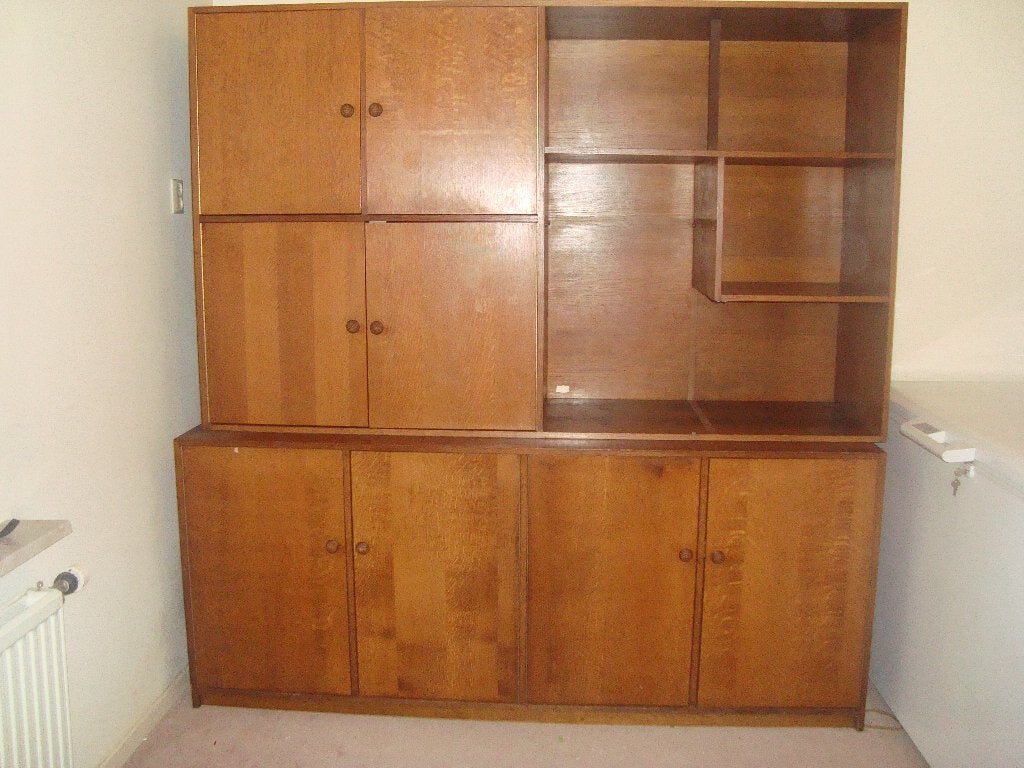 Grote Antieke kast/Houten kast /Vintage antieke opbergkast, Ophalen